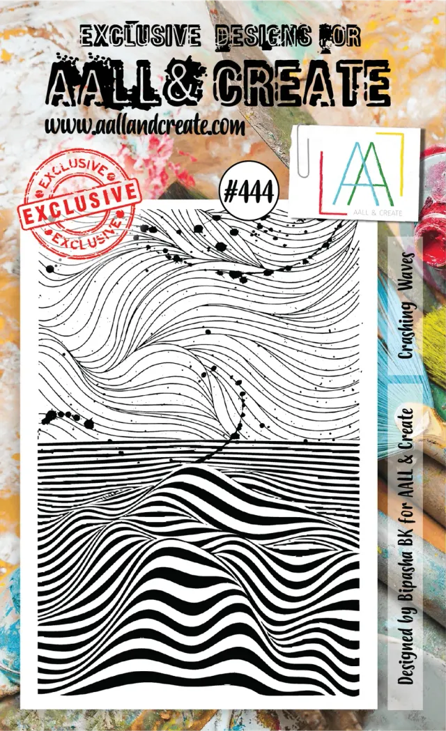 AALL and Create 444 Clear Stempelset A6 Crashing Waves Wellen
