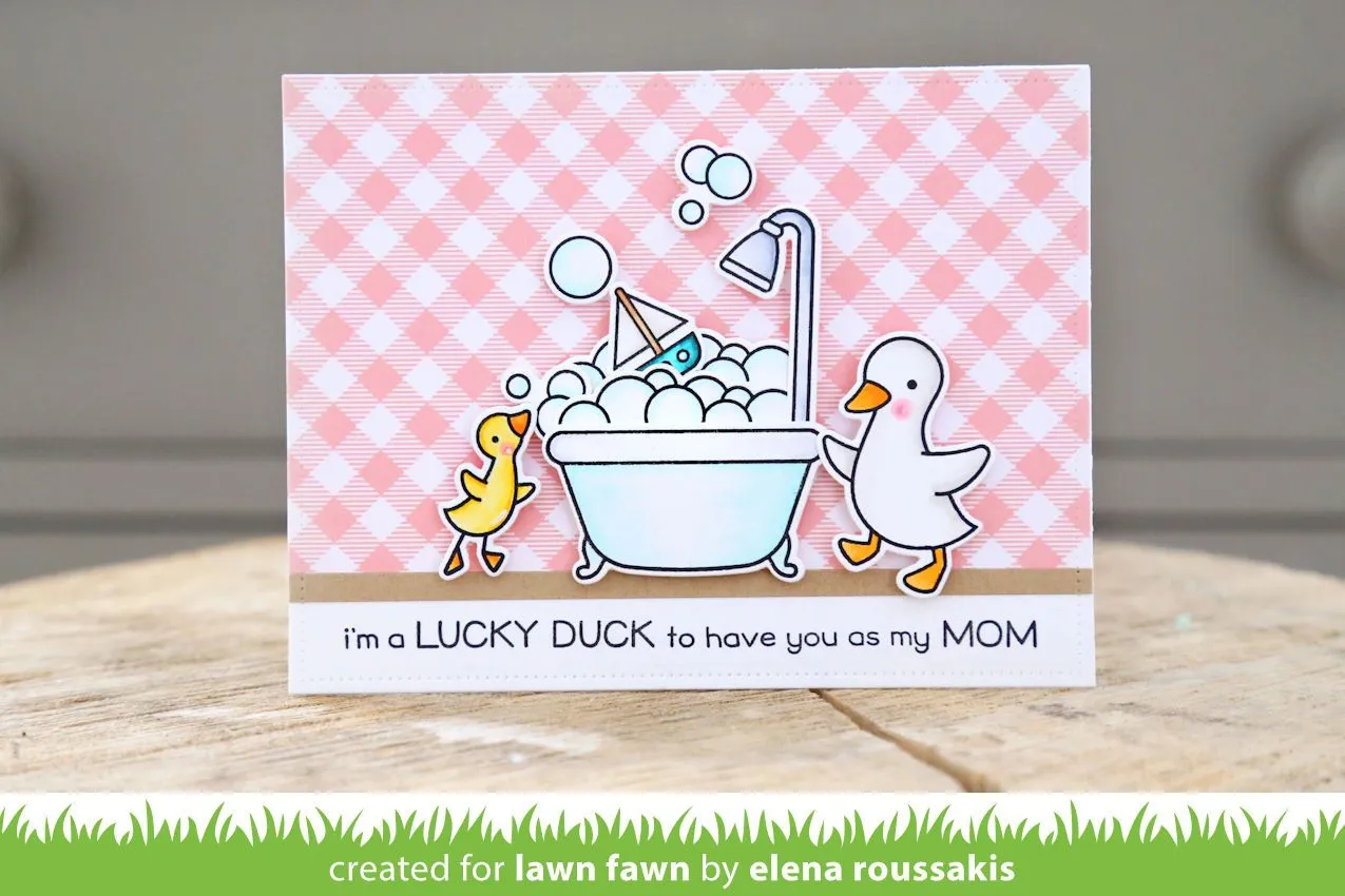 Lawn Fawn Rub-a-dub-dub LF1583 Stempelset Ente Baby