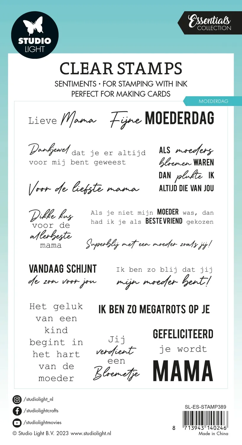 Studio Light Essentials Clear Stempel Moederdag 93x136mm