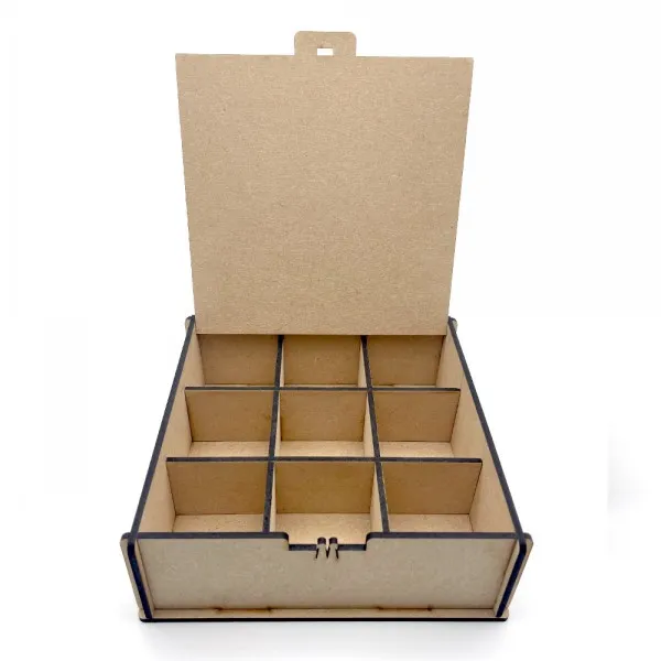 Lavinia Stamps MDF Aufbewahrungsbox quadratisch 9 Fächer