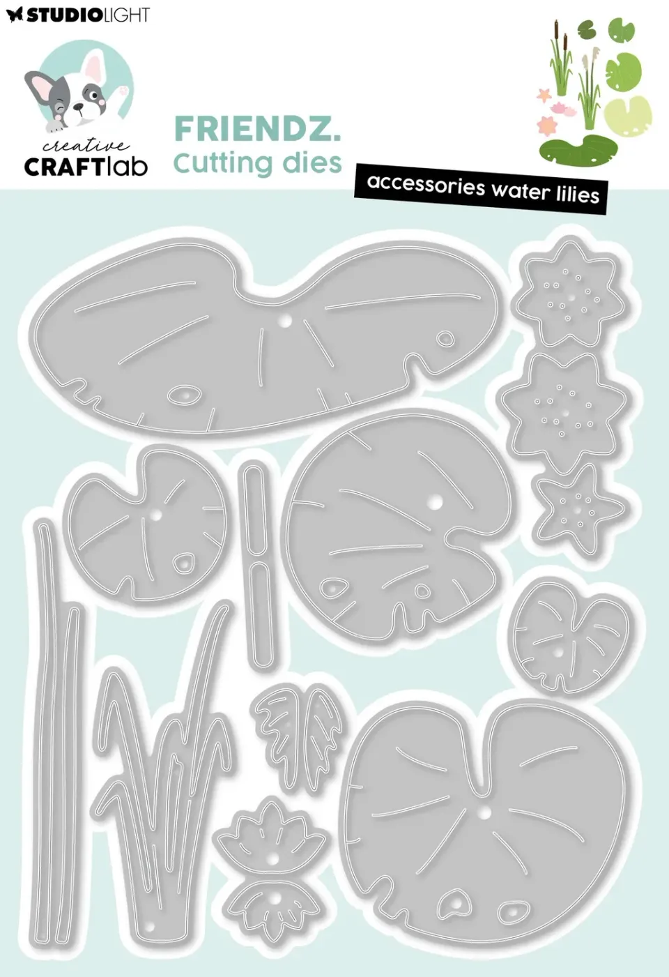 StudioLight Creative Craftlab Friendz Waterlelies Stanzschablone Seerosen