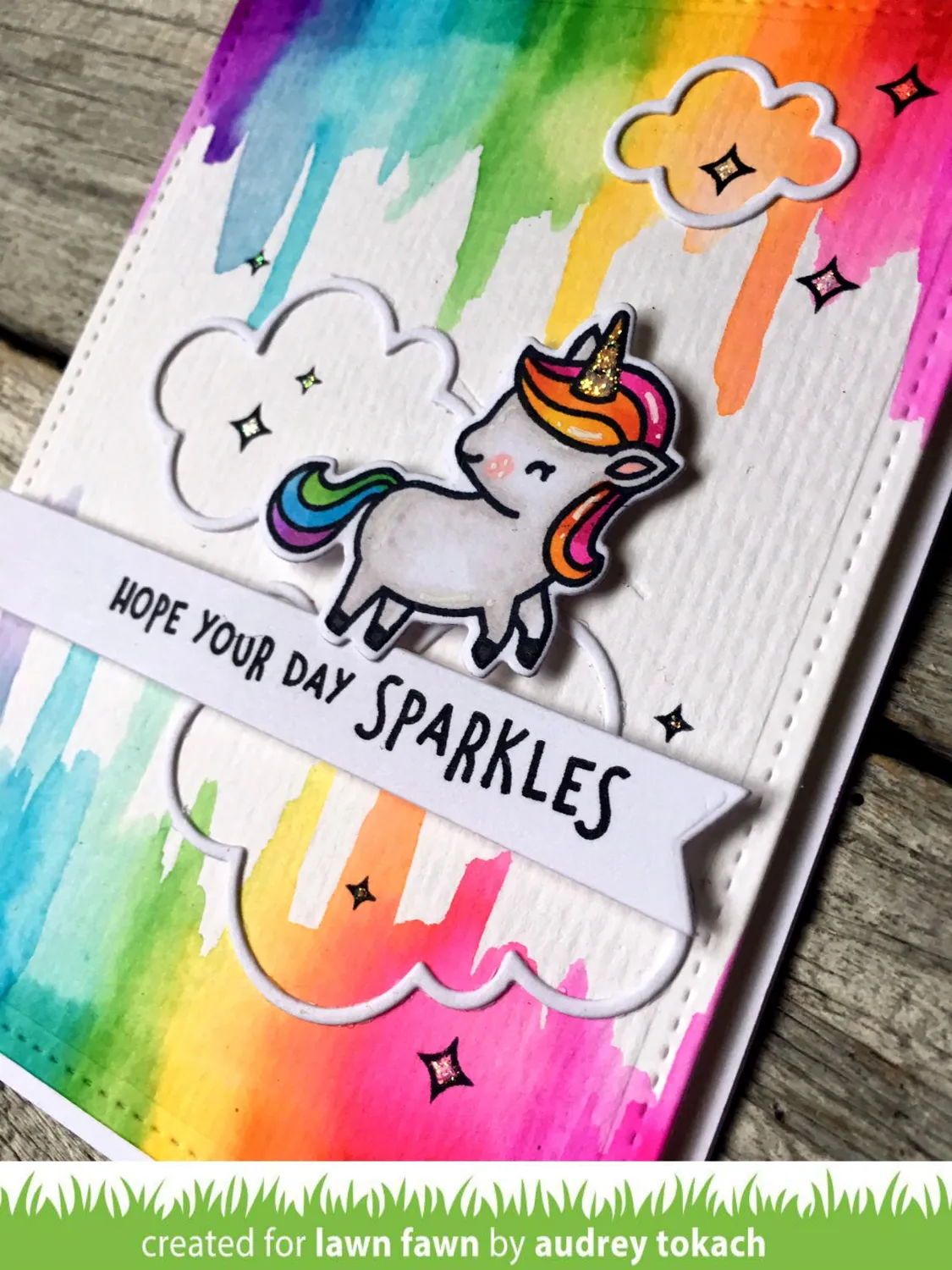 Lawn Fawn A Little Sparkle Stempel Einhorn