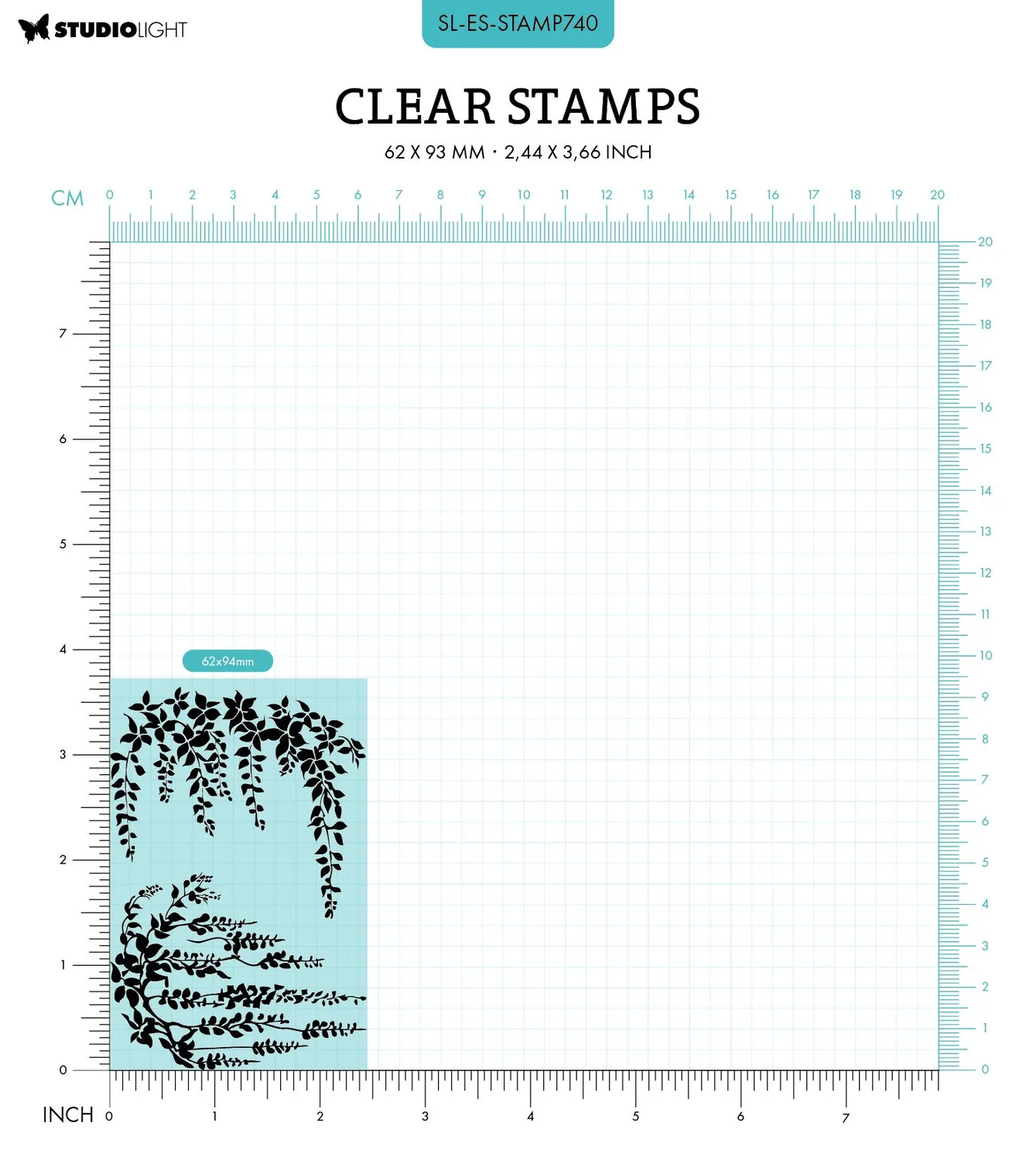 StudioLight Essentials Clear Stempel Wisteria Blumen