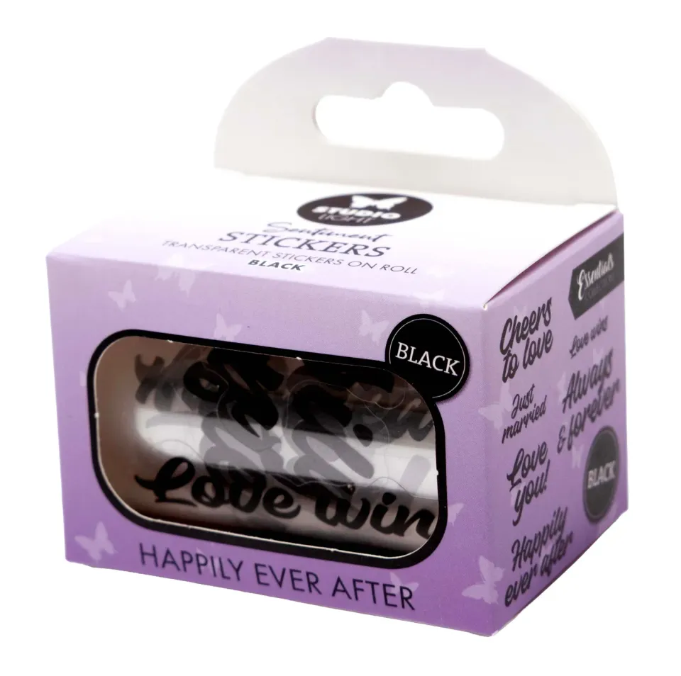 StudioLight Essentials Sticker Happily Ever After Schwarz 5 m