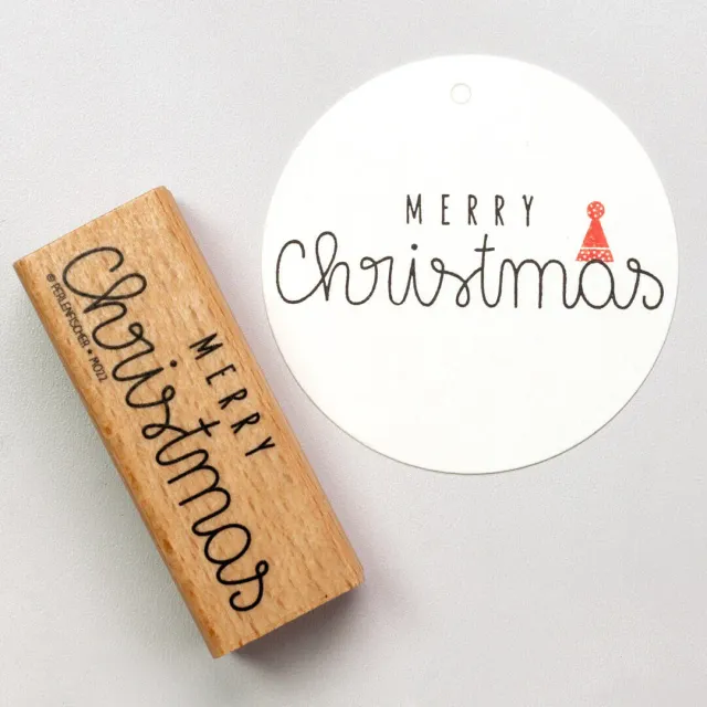 Perlenfischer Merry christmas 4 Stempel 20x69 mm