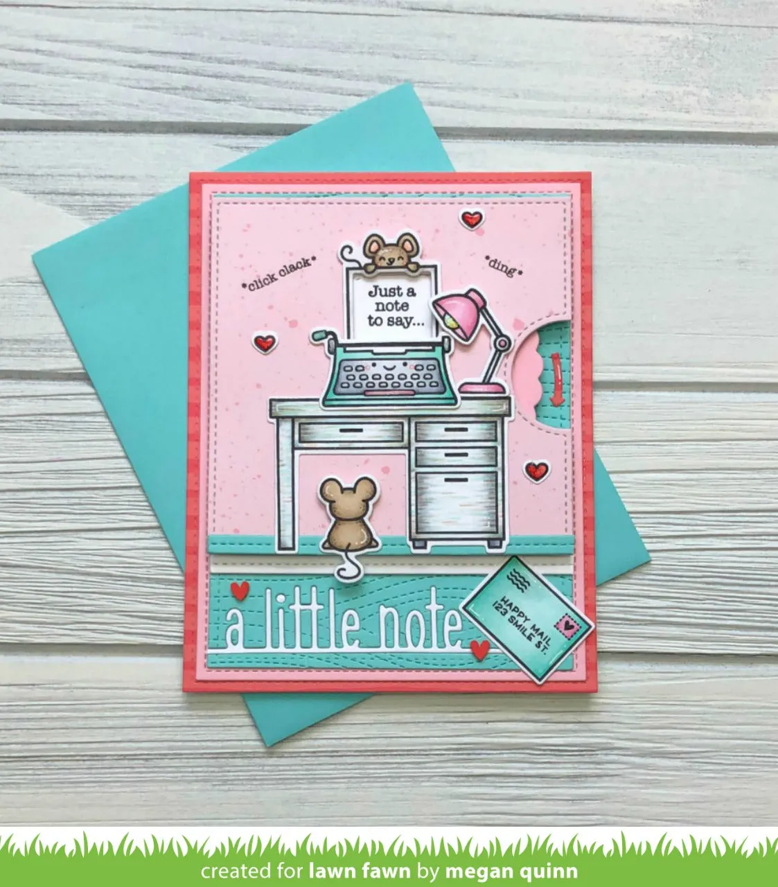 Lawn Fawn Lawn Cuts A Little Note Line Border Stanzschablone