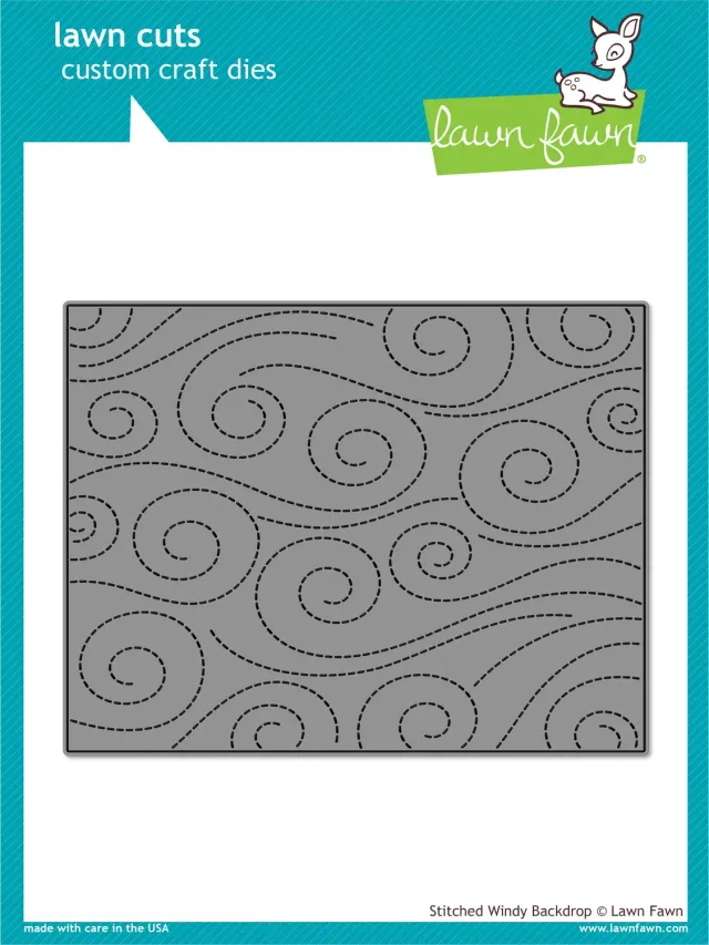 Lawn Fawn Lawn Cuts Stitched Windy Backdrop Stanze