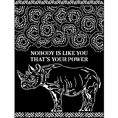 Stamperia Savana KSTD103 Thick Stencil 20x25 Nashorn