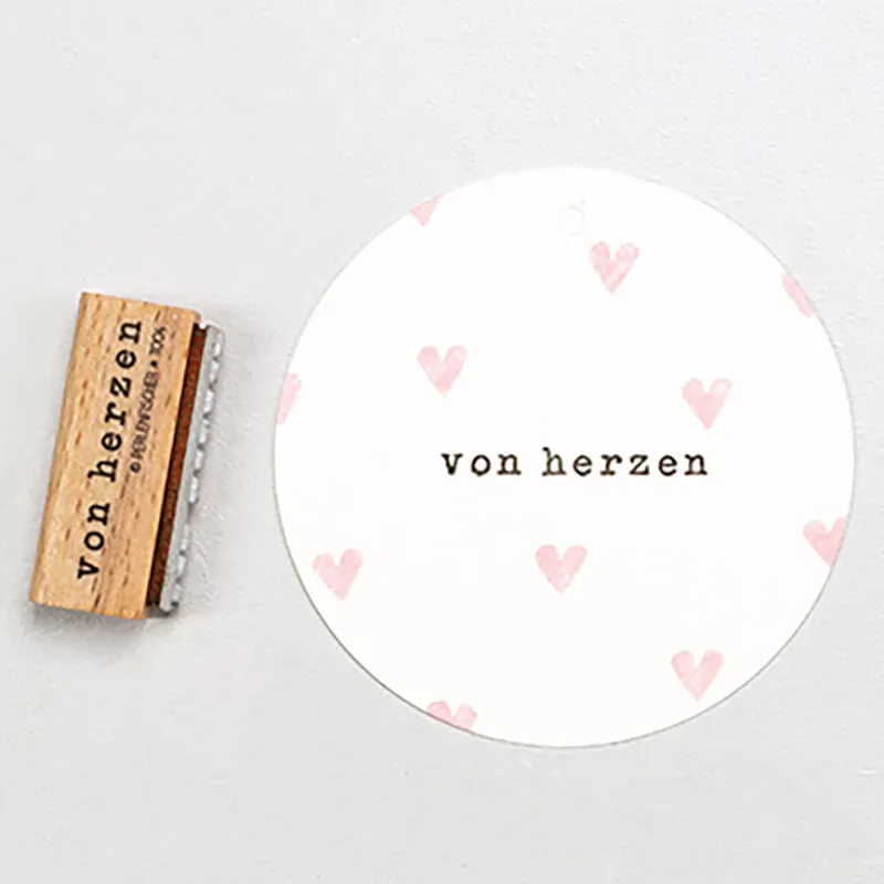 Perlenfischer Von Herzen classic Stempel 4 x 36 mm