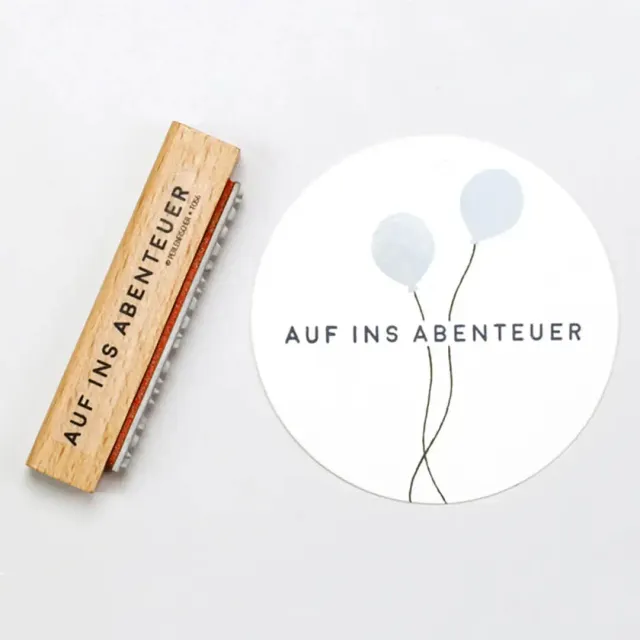Perlenfischer Auf ins Abenteuer Stempel 4x60 mm Holz