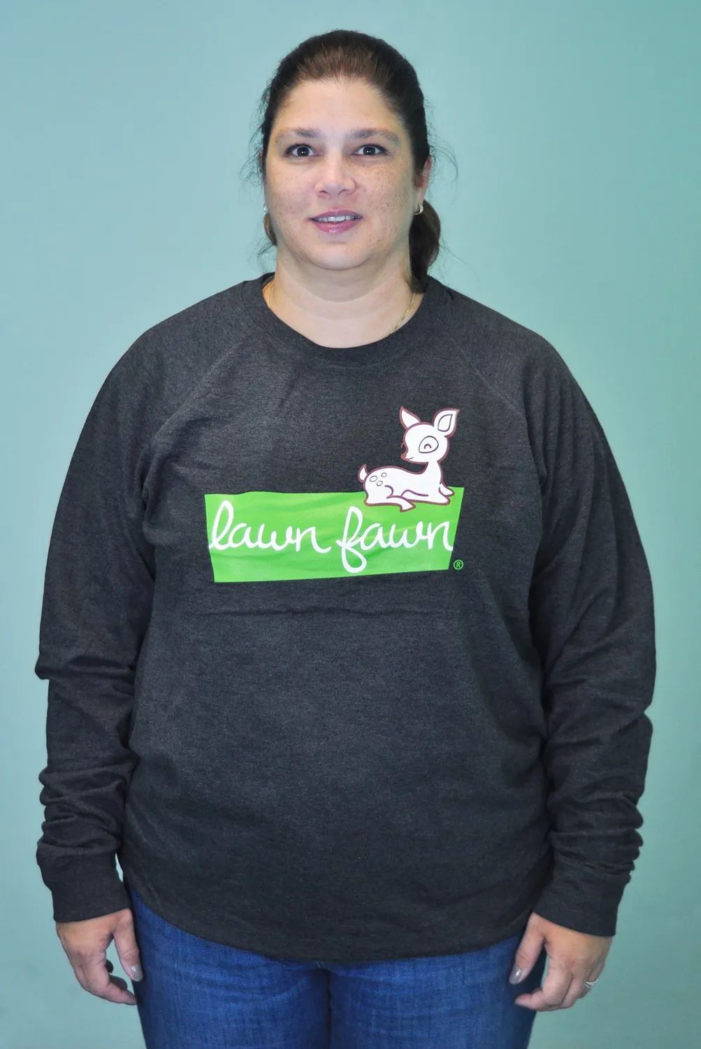Lawn Fawn Sweatshirt 3XL Pullover anthrazit Baumwolle