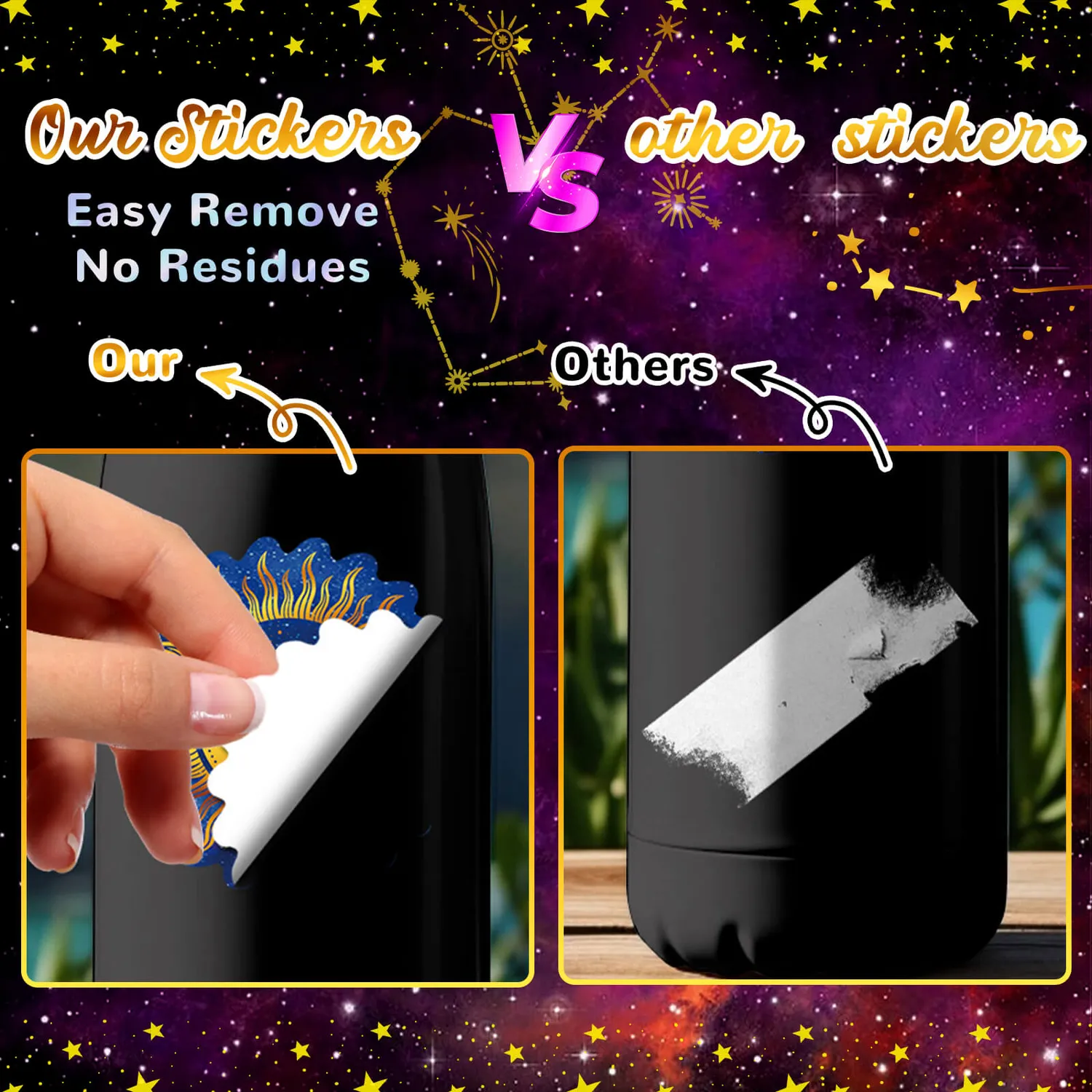 Ieebee Galaxy Dream Sticker 210 Stück wasserfest