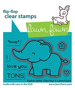 Lawn Fawn Elphie Selfie Flip-Flop Stanzen LF2515