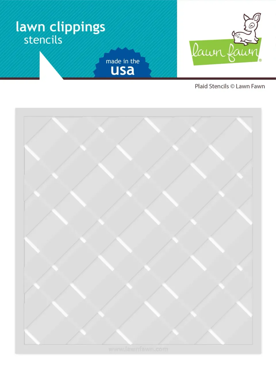 Lawn Fawn Plaid Stencils Schablonen Karo 15x15 cm