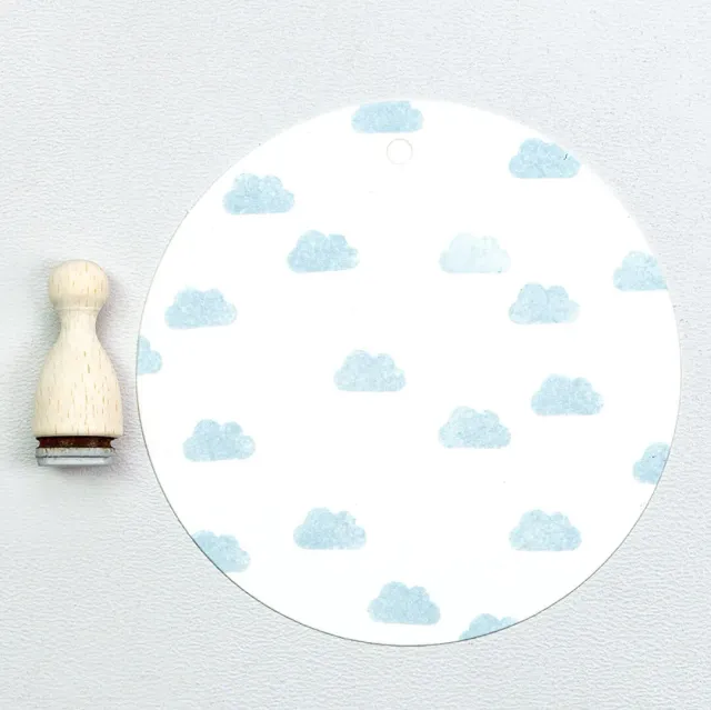 Perlenfischer Wolke mini Stempel 10x6 mm Wetter