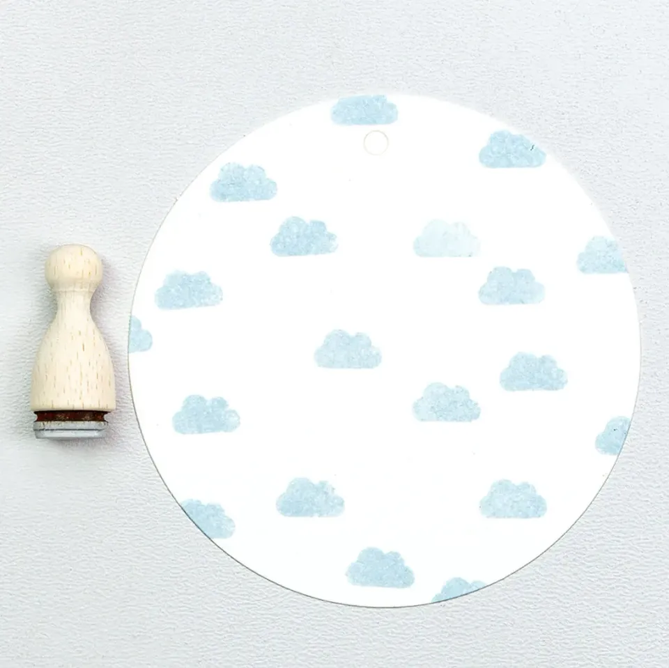 Perlenfischer Wolke mini Stempel 10x6 mm Wetter