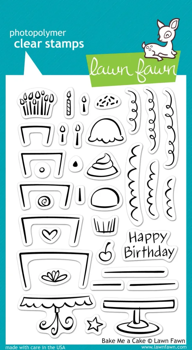 Lawn Fawn Bake Me A Cake Clear Stamps 35-teilig Torte