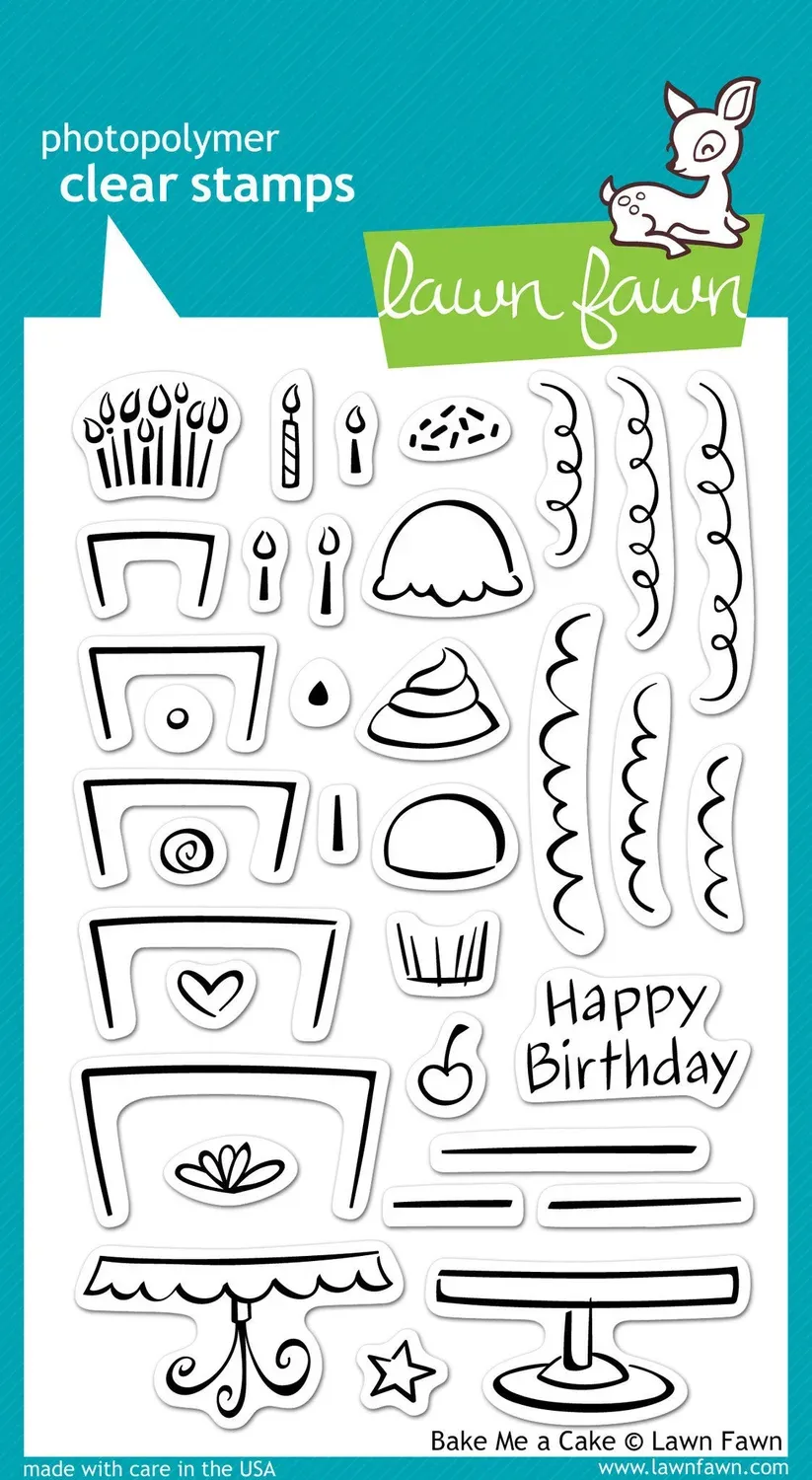 Lawn Fawn Bake Me A Cake Clear Stamps 35-teilig Torte