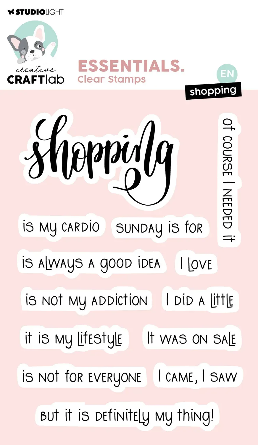 Creative Craftlab Essentials Shopping Clear Stamp Alltag