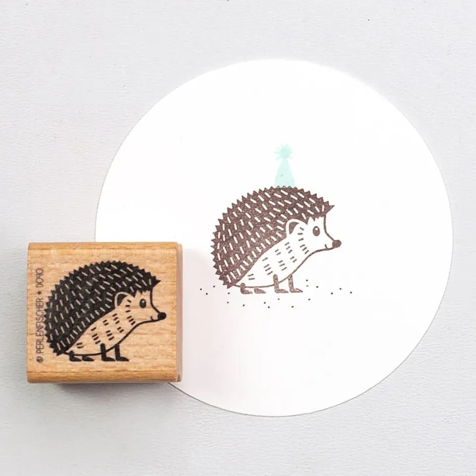 Perlenfischer Hedgehog Woman Stempel 22,3 x 27 mm