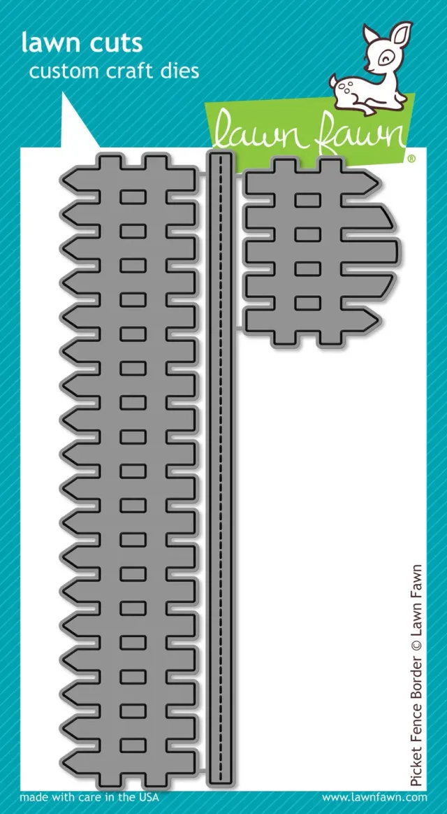 Lawn Fawn Lawn Cuts Picket Fence Border Stanzschablonen 3tlg Zaun