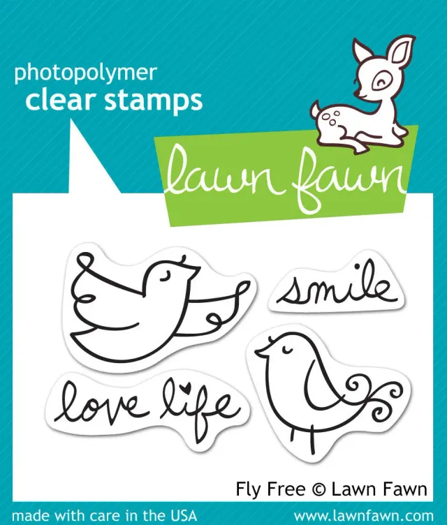 Lawn Fawn Fly Free Clear Stempelset Vögel 4-teilig