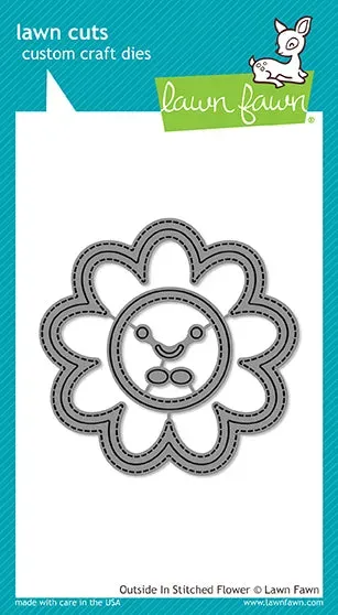 Lawn Fawn Outside In Stitched Flower Stanze Blume