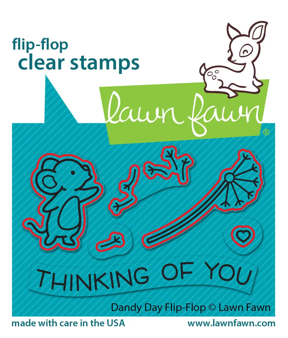 Lawn Fawn Dandy Day Flip-Flop Lawn Cuts Stanze Pusteblume