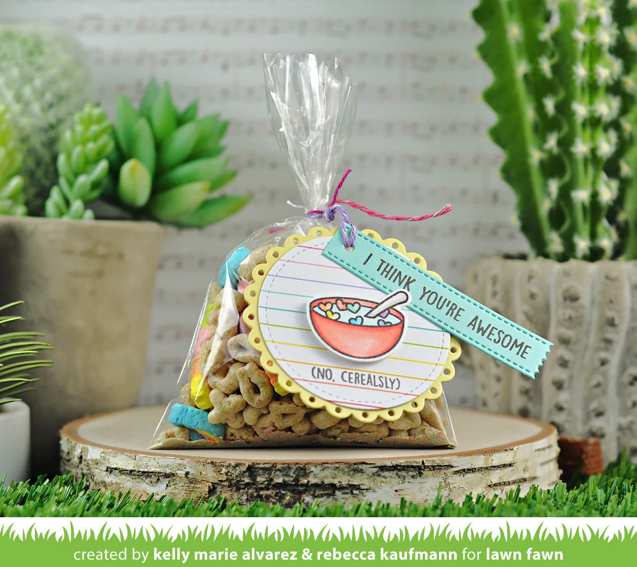 Lawn Fawn Cerealsly Awesome Stempelset Valentinstag
