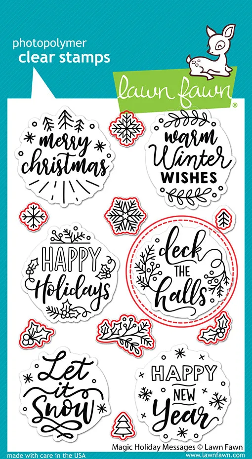 Lawn Fawn Magic Holiday Messages Stanzschablonen Set