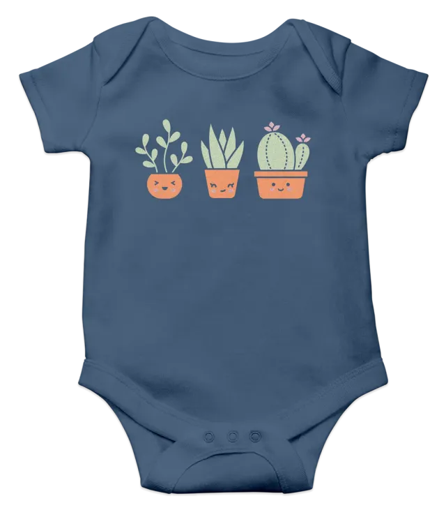 Lawn Fawn Happy Succulents Body 6-12 Monate Bio-Baumwolle