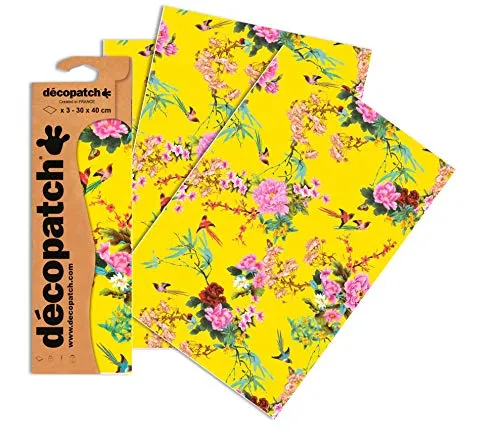 décopatch C750O Gelb Hawai Papier 3er Pack 395mm tropisch