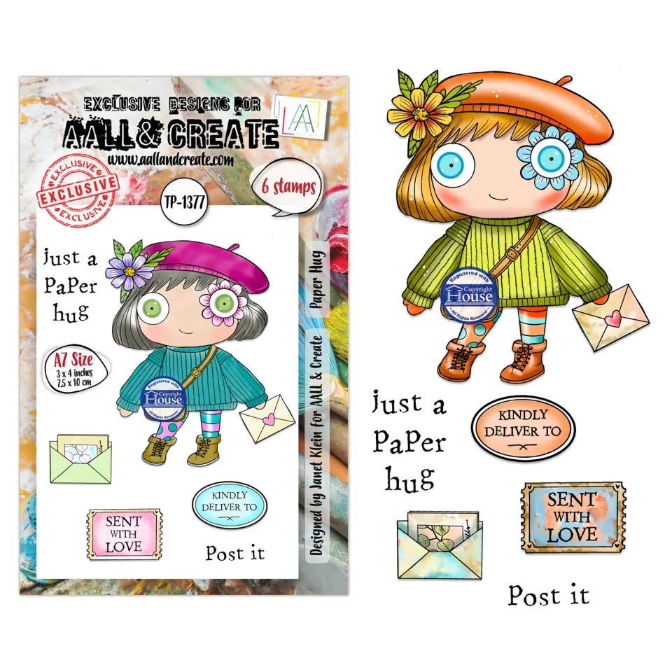 AALL and Create TP-1377 Paper Hug Stempel A7 6-teilig