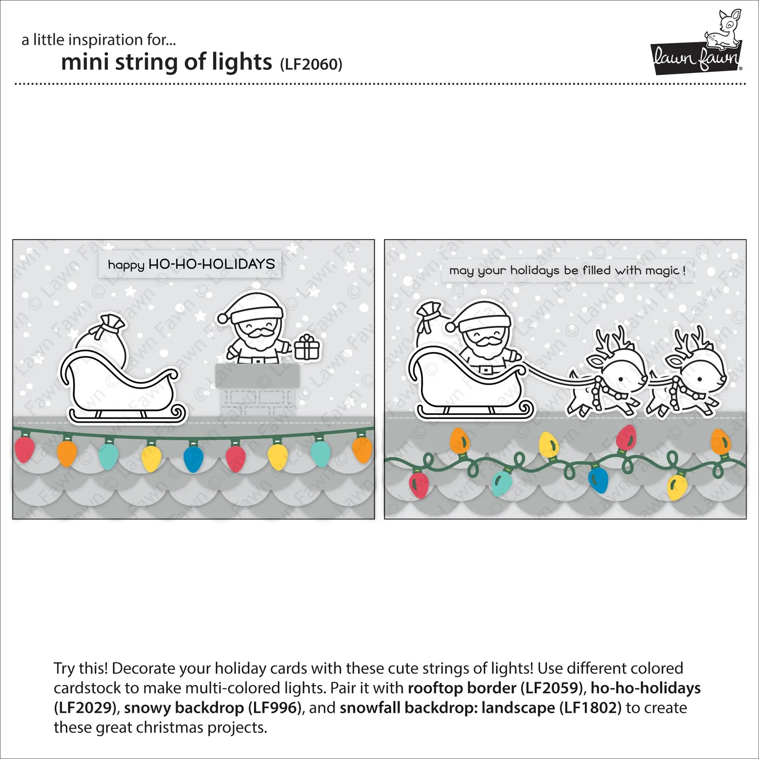 Lawn Fawn Mini String of Lights Stanzen Lichterkette