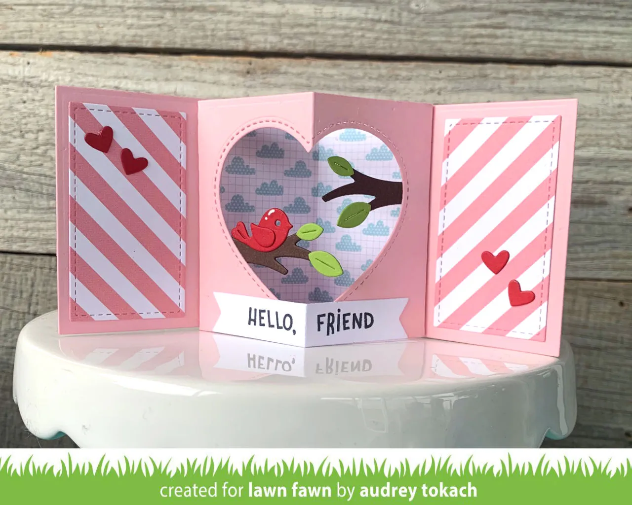 Lawn Fawn Center Window Heart Add-On Stanze