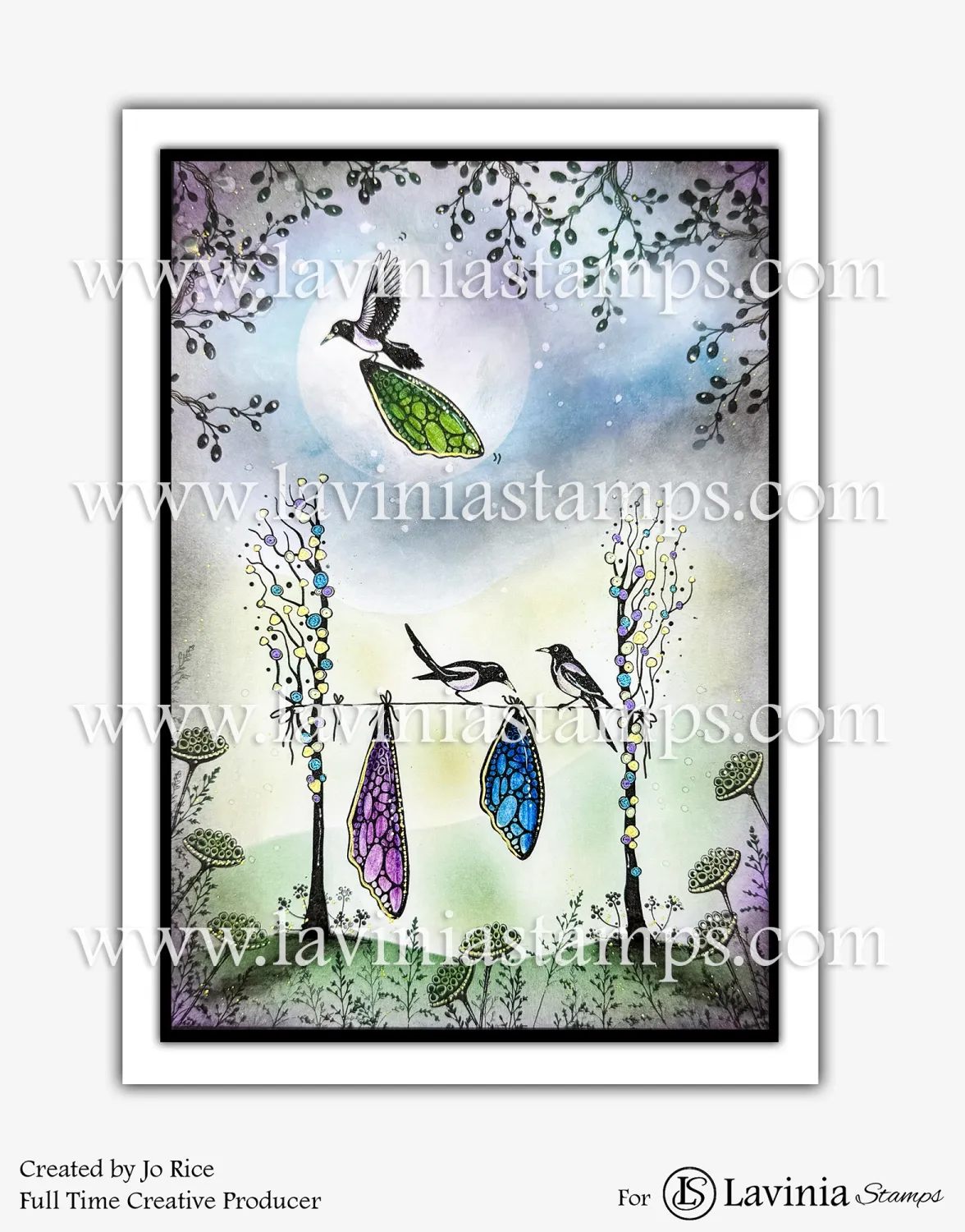 Lavinia Stamps Silversong Willow Left Stempel Baum