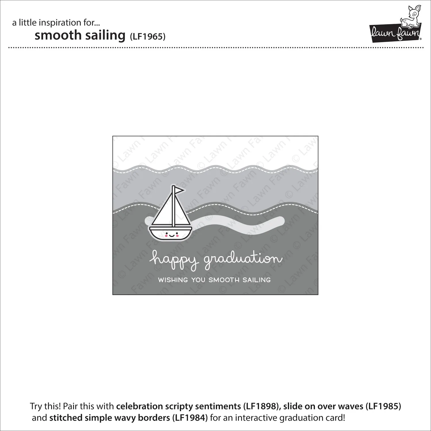Lawn Fawn Smooth Sailing LF1965 Klarsichtstempel Maritim
