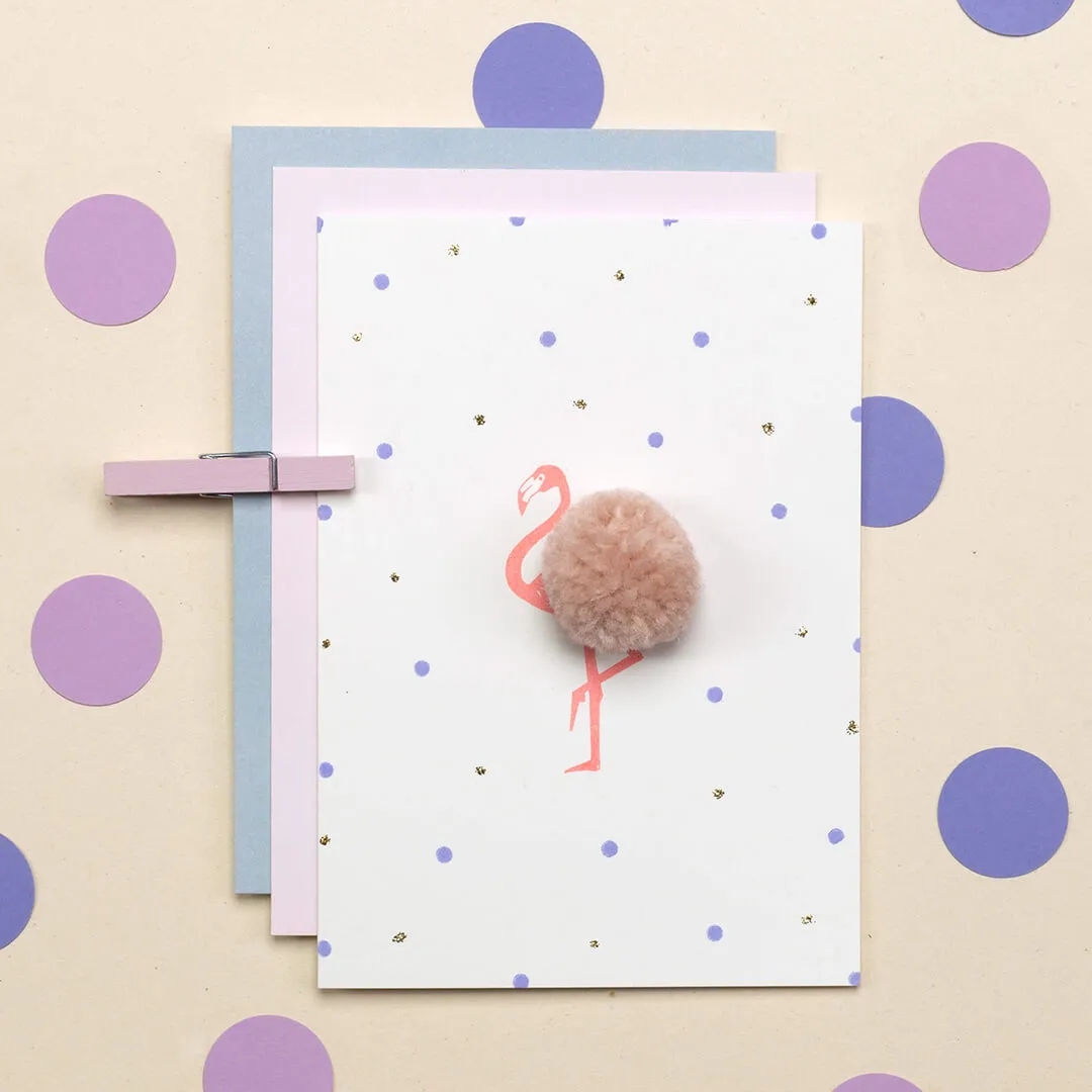 Perlenfischer Flamingo Stempel 59 x 31 mm Holz