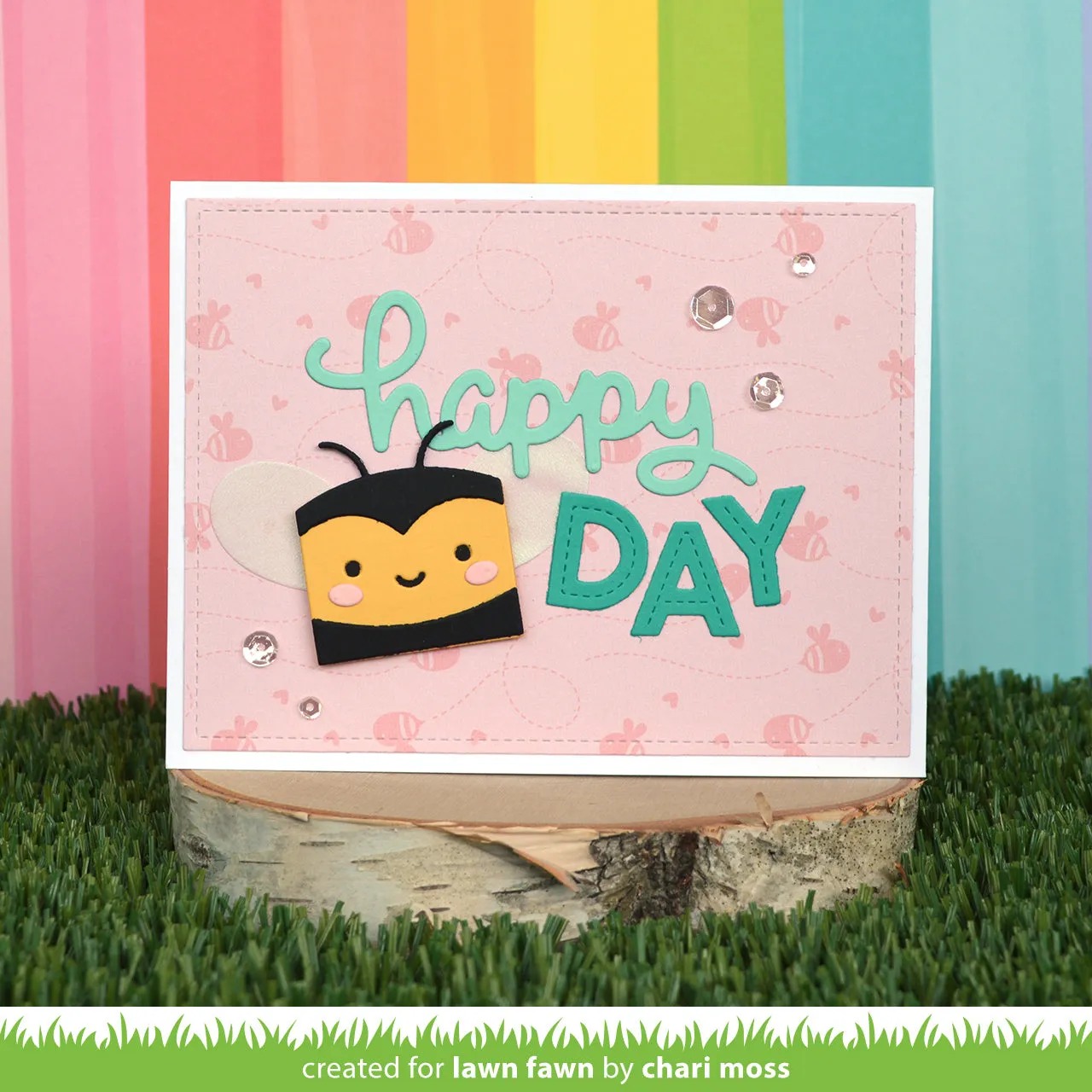 Lawn Fawn Tiny Gift Box Bee Add-On Stanzschablone Biene