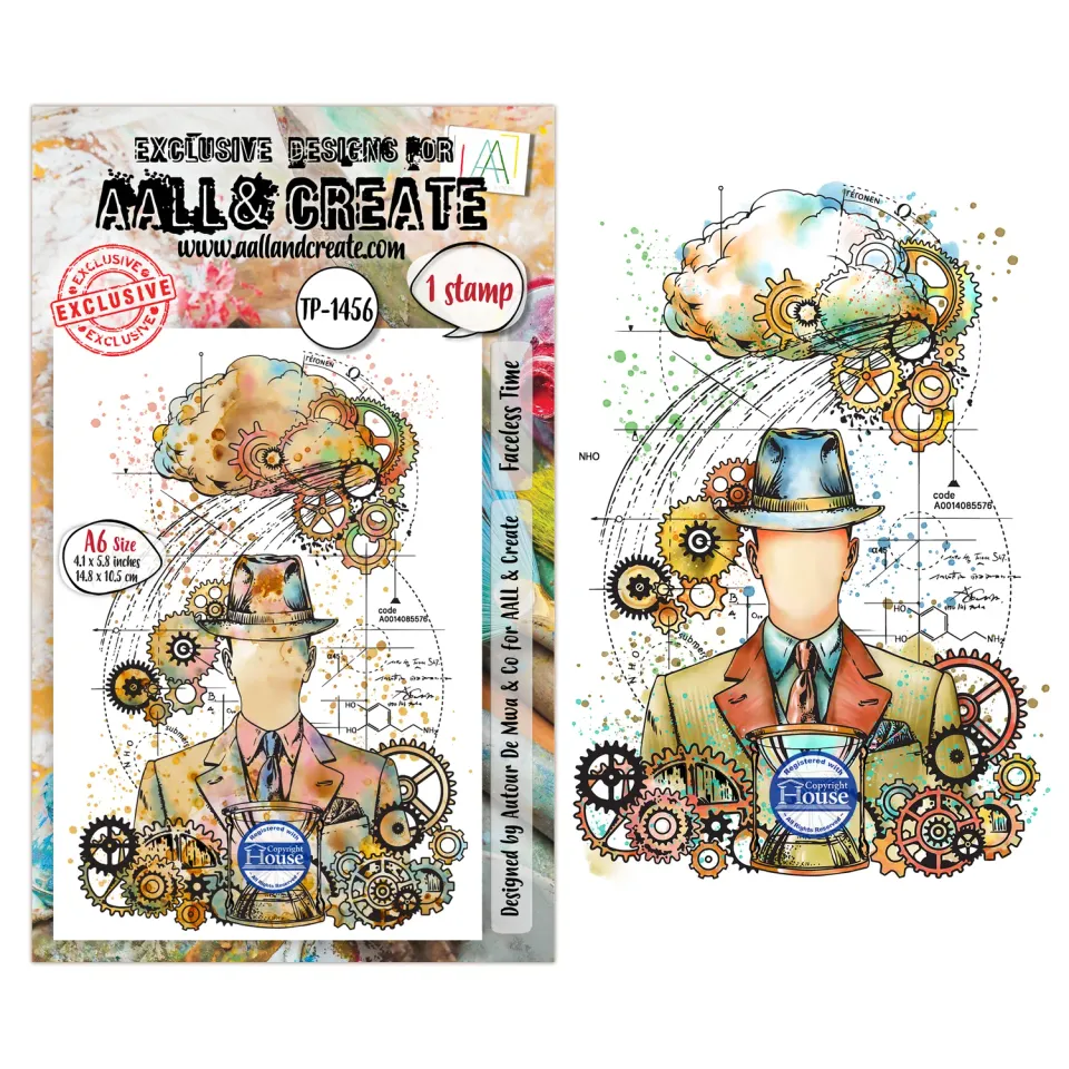 AALL and Create TP-1456 Faceless Time Stempelset A6 Vintage