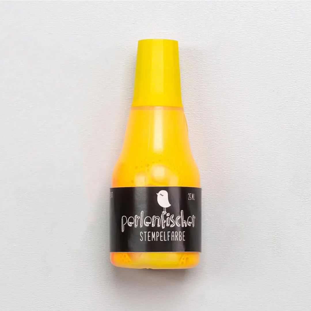 Perlenfischer Neon Gelb Stempelfarbe 25 ml wasserbasiert