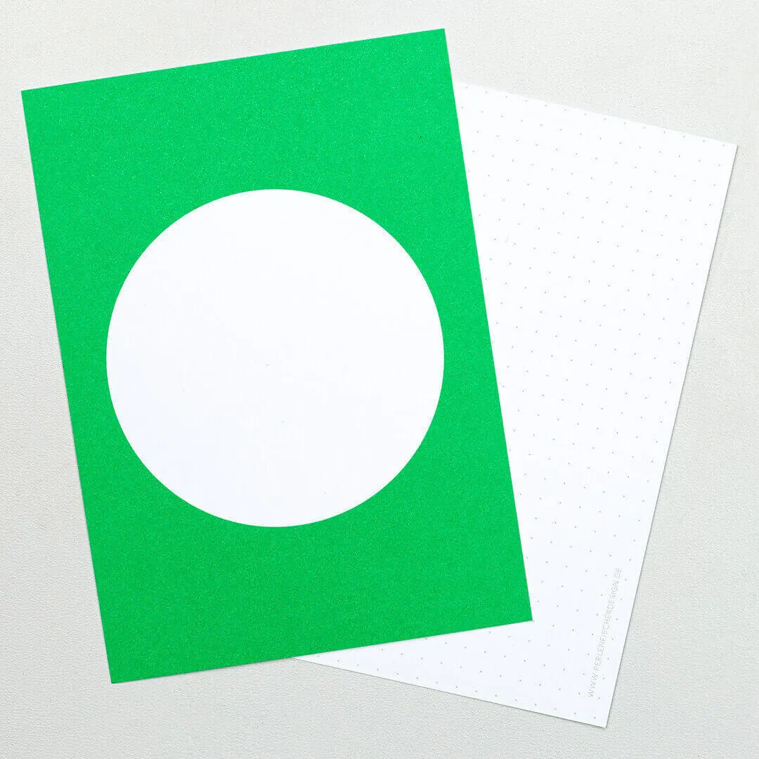 Perlenfischer Dot Grass green Postkarten A6 5er grün