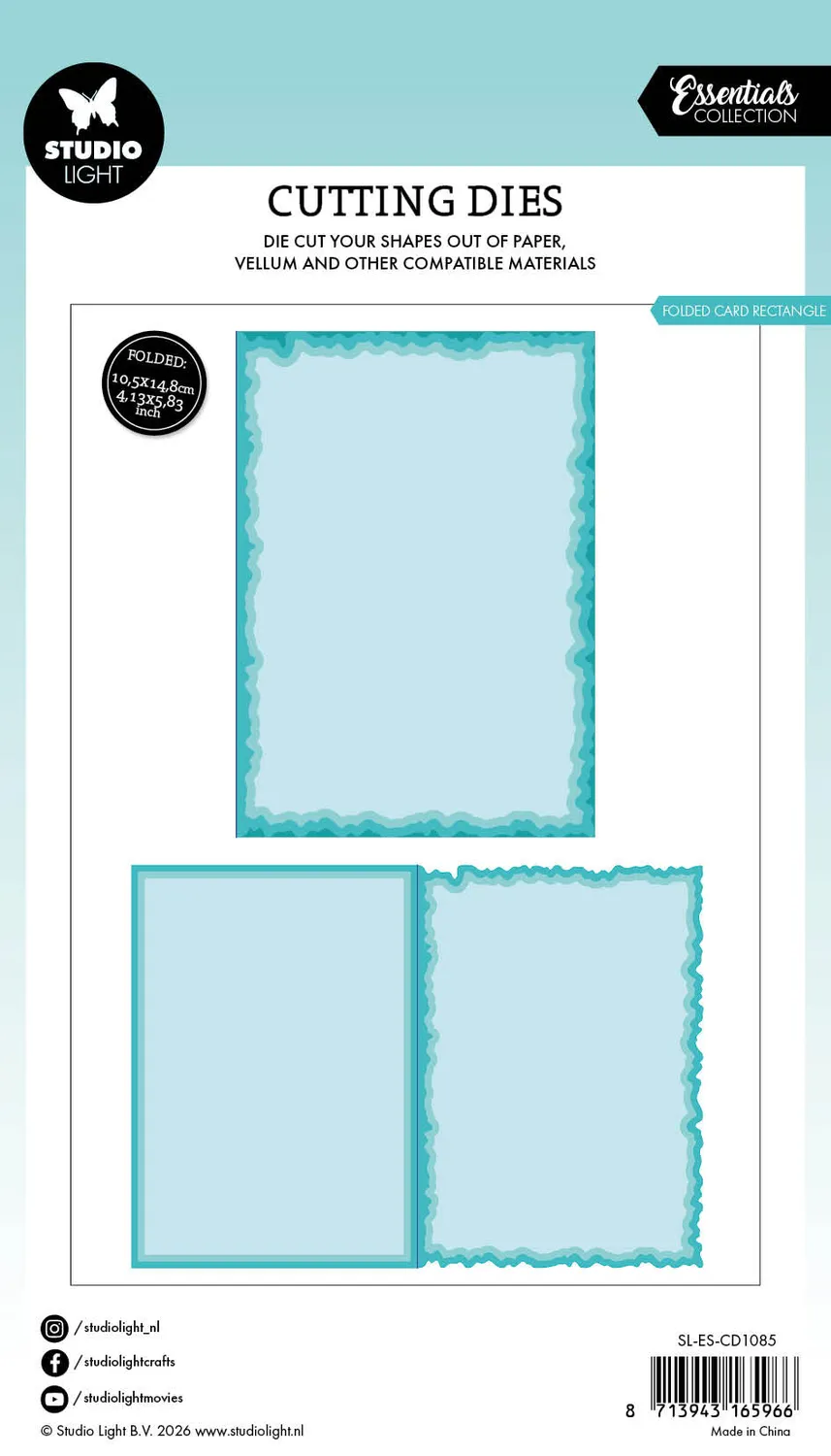 StudioLight Essentials Stanzschablone Torn Edge Cardshape rectangle