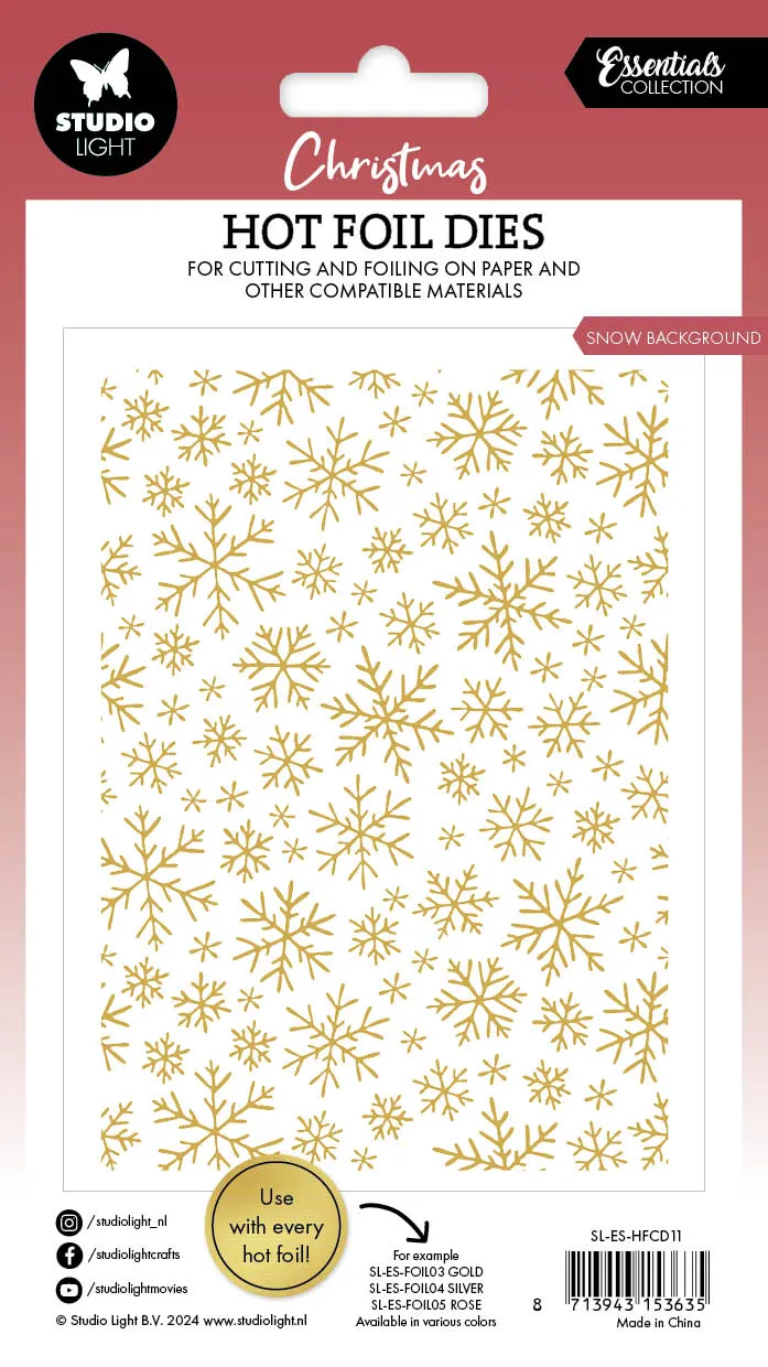 StudioLight Essentials Snow Background Hot Foil Platte Schnee A6