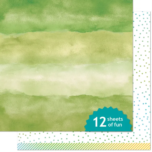 Lawn Fawn Emerald LF2587 Designpapier 12x12 Grün