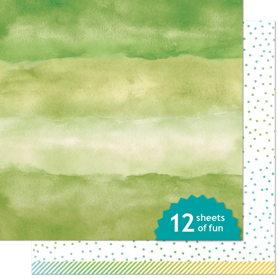 Lawn Fawn Emerald LF2587 Designpapier 12x12 Grün