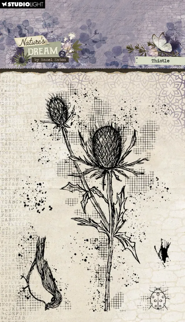 Hazel Eaton Nature's Dream 2 Thistle Clear Stempel