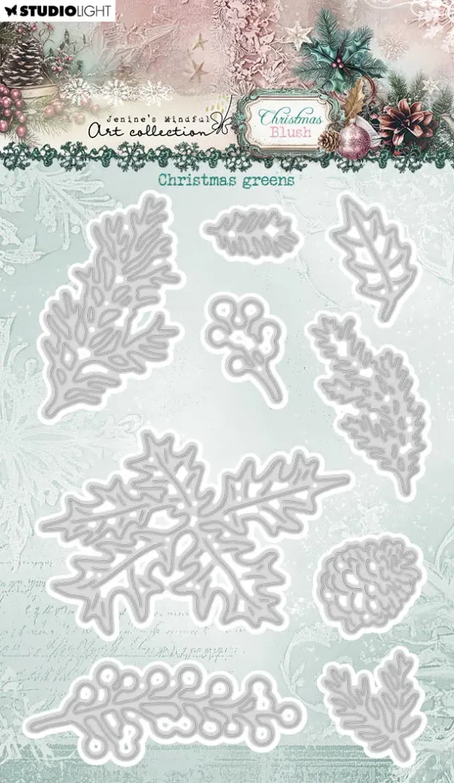 Jenine's Mindful Art Christmas Blush Stanzschablone Greens