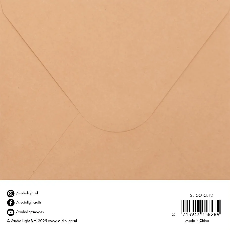 StudioLight Essentials Kraft 6x6 Inch Kartenrohlinge mit Umschlägen