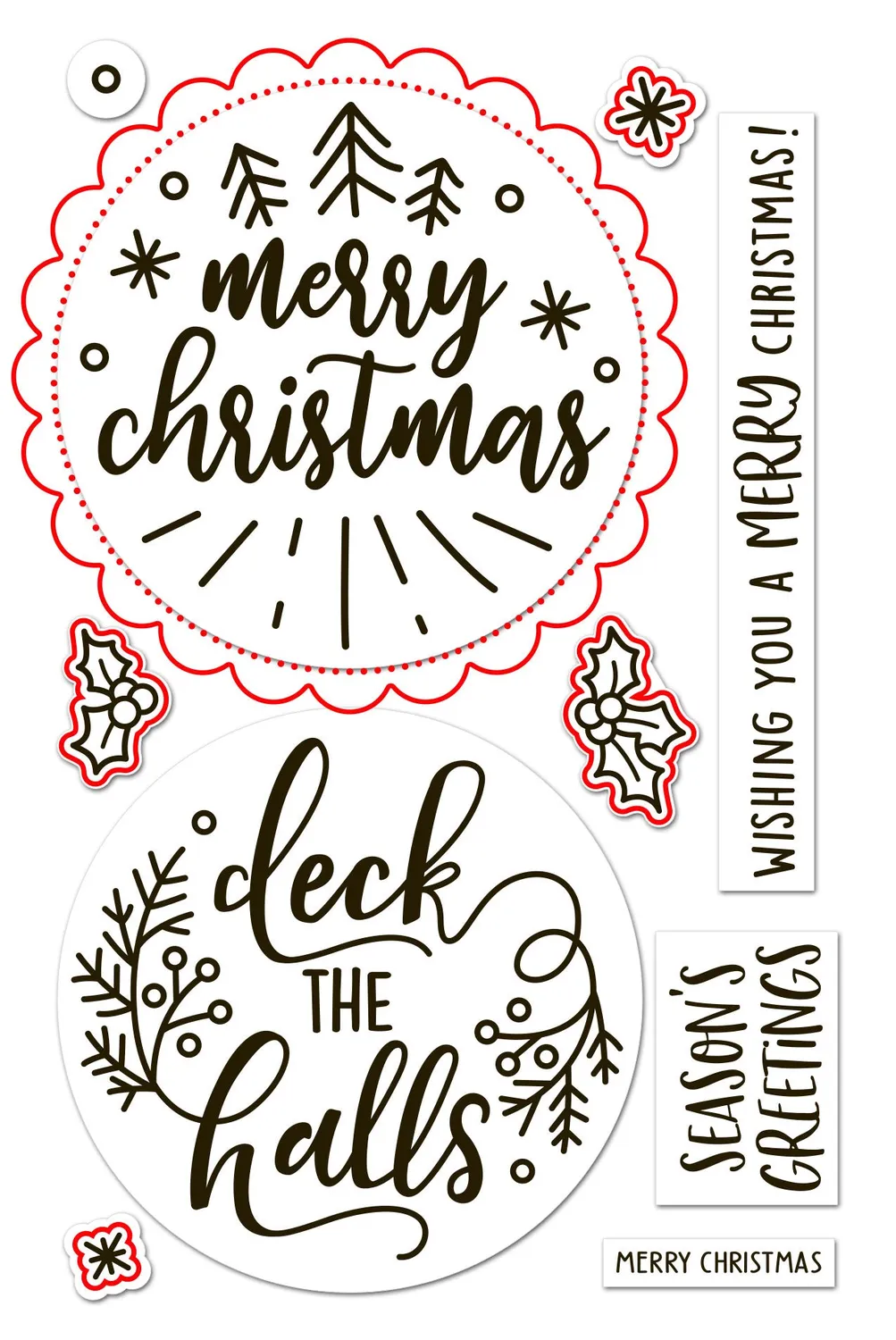 Lawn Fawn Big Messages Christmas LF3903 Stanzen